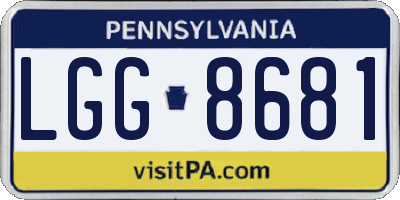 PA license plate LGG8681