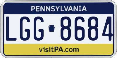 PA license plate LGG8684