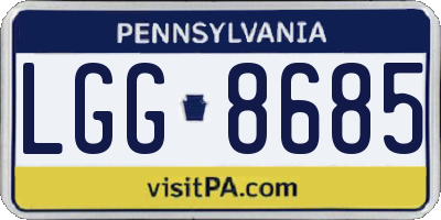 PA license plate LGG8685