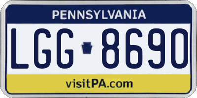 PA license plate LGG8690