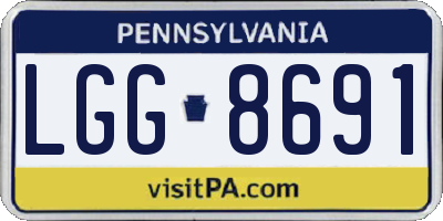 PA license plate LGG8691