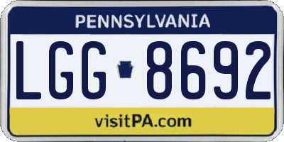 PA license plate LGG8692