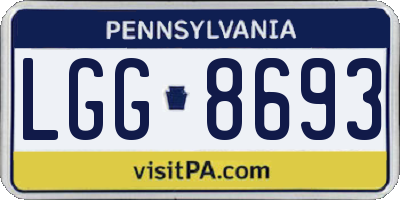 PA license plate LGG8693