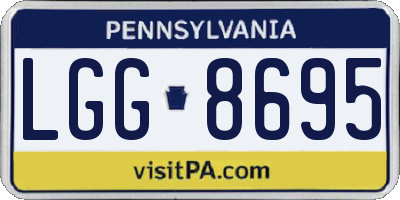 PA license plate LGG8695