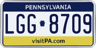 PA license plate LGG8709