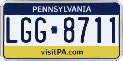 PA license plate LGG8711