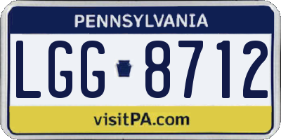 PA license plate LGG8712