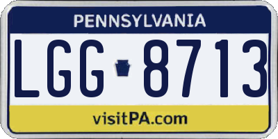 PA license plate LGG8713