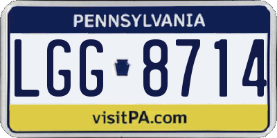 PA license plate LGG8714