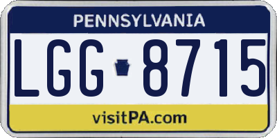 PA license plate LGG8715