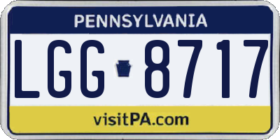 PA license plate LGG8717