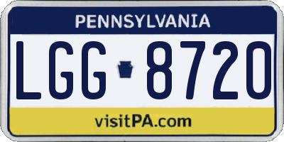 PA license plate LGG8720