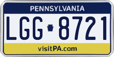 PA license plate LGG8721