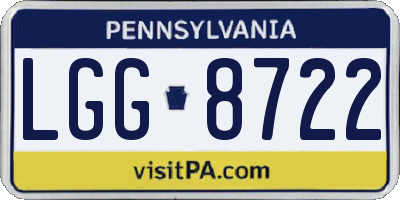PA license plate LGG8722