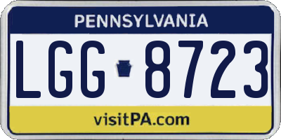 PA license plate LGG8723