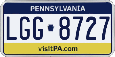 PA license plate LGG8727