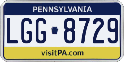 PA license plate LGG8729