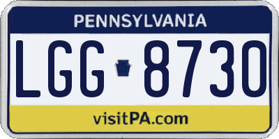 PA license plate LGG8730