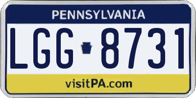 PA license plate LGG8731