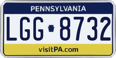 PA license plate LGG8732