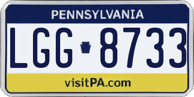 PA license plate LGG8733