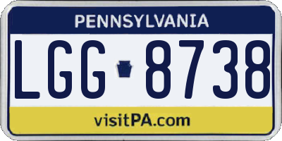 PA license plate LGG8738