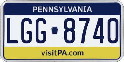 PA license plate LGG8740