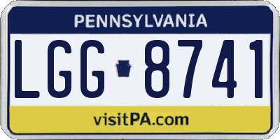 PA license plate LGG8741