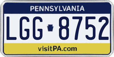 PA license plate LGG8752
