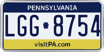 PA license plate LGG8754