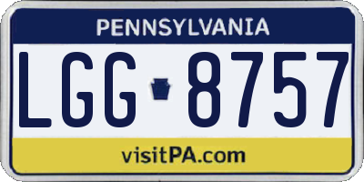 PA license plate LGG8757