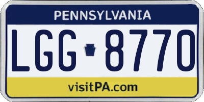 PA license plate LGG8770