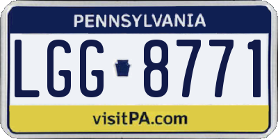 PA license plate LGG8771