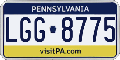 PA license plate LGG8775