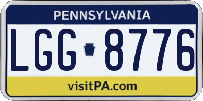 PA license plate LGG8776