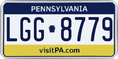 PA license plate LGG8779