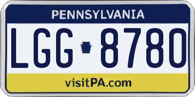 PA license plate LGG8780