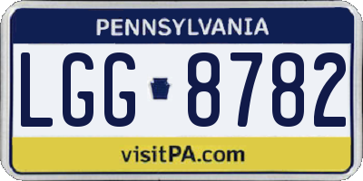 PA license plate LGG8782