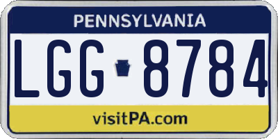 PA license plate LGG8784