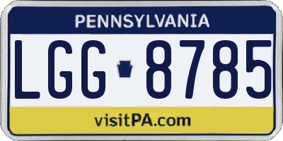 PA license plate LGG8785