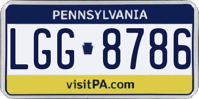 PA license plate LGG8786