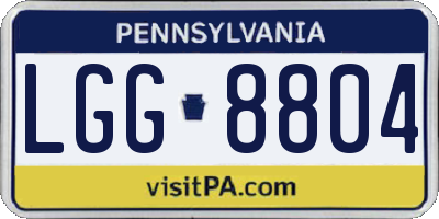 PA license plate LGG8804