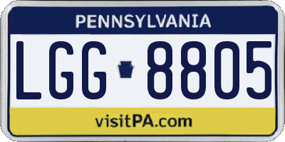 PA license plate LGG8805
