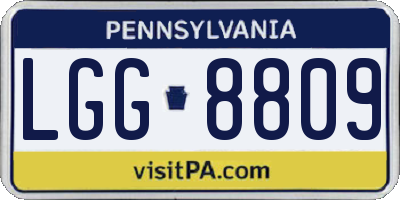 PA license plate LGG8809