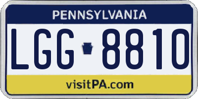 PA license plate LGG8810