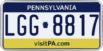PA license plate LGG8817