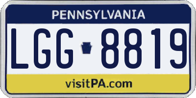 PA license plate LGG8819