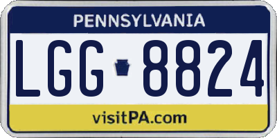 PA license plate LGG8824