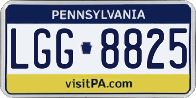 PA license plate LGG8825