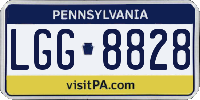PA license plate LGG8828